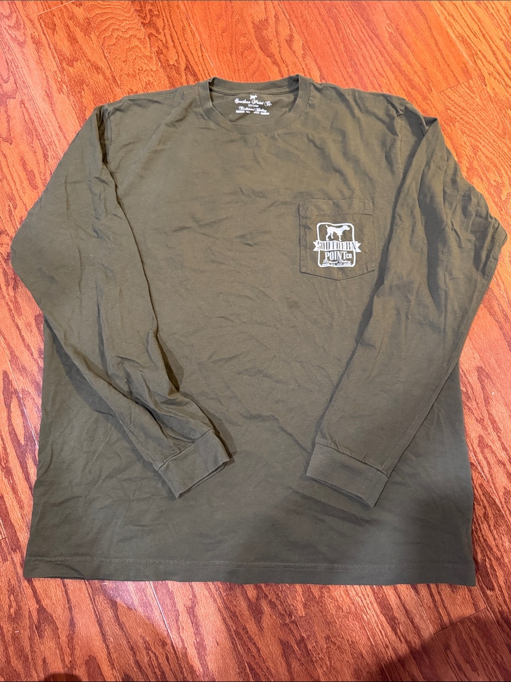 Southern Point Co. Olive Long Sleeve Pocket Tee